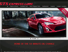 Tablet Screenshot of gtsexpresslube.com